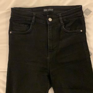 Black Straight Leg Jeans - slightly worn.